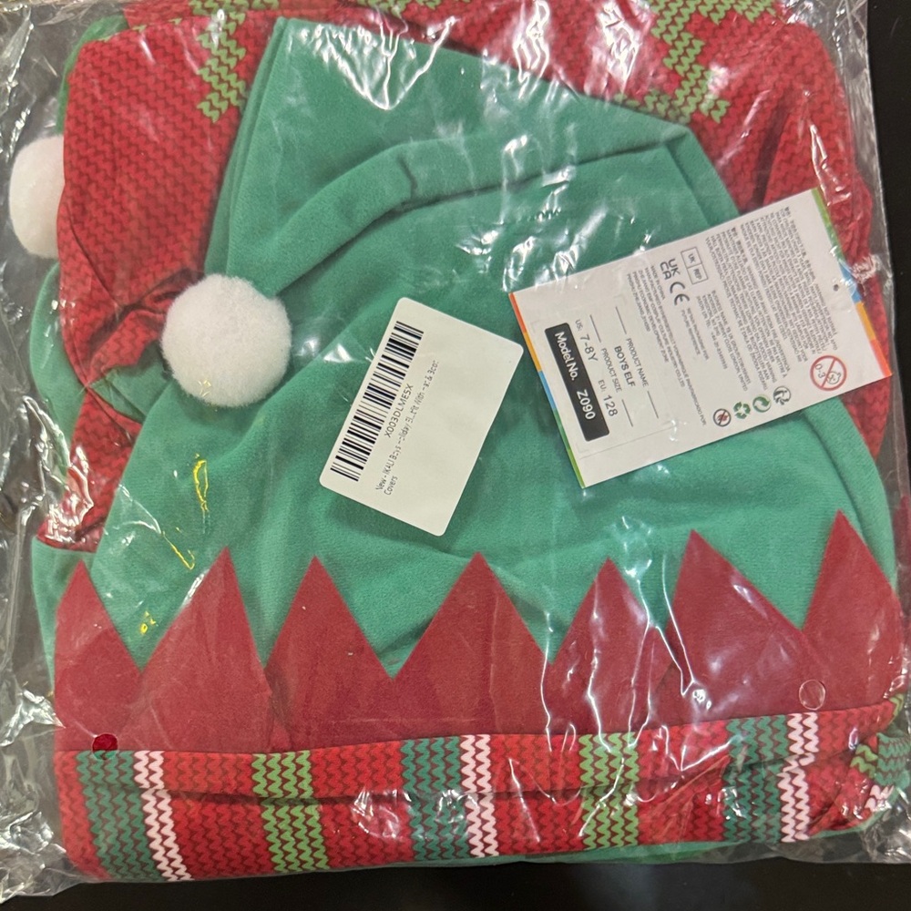 Festive Green and Red Elf Costume